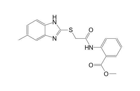 methyl 2-({[(5-methyl-1H-benzimidazol-2-yl)sulfanyl]acetyl}amino)benzoate