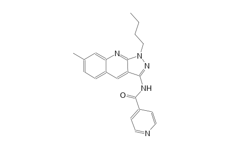 N-(1-butyl-7-methyl-1H-pyrazolo[3,4-b]quinolin-3-yl)isonicotinamide