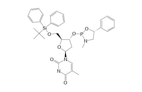 (RP)-5'-O-(TERT.-BUTYLDIPHENYLSILYL)-3'-O-[(2R,5R)-3-METHYL-5-PHENYL-1,3,2-OXAZAPHOSPHOLIDIN-2-YL]-THYMIDINE