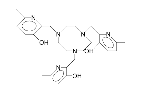 N,N',N''-Tris(3-hydroxy-6-methyl-2-pyridyl-methyl)-1,4,7-triaza-cyclononane