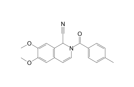 1,2-Dihydro-6,7-dimethoxy-2-(p-methylbenzoyl)isoquinoline-1-carbonitrile