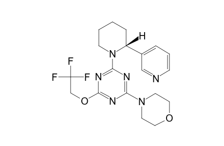 4-[4-[(2R)-2-(3-pyridinyl)-1-piperidinyl]-6-(2,2,2-trifluoroethoxy)-1,3,5-triazin-2-yl]morpholine