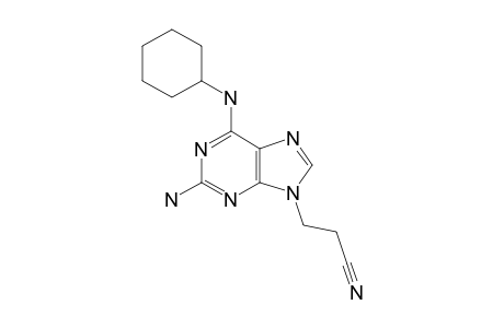 2-AMINO-9-BETA-CYANOETHYL-6-CYCLOHEXYLAMINO-PURINE
