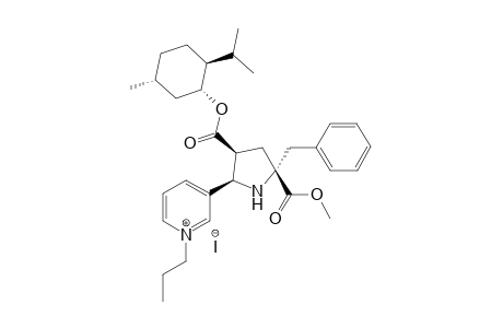 (1'R,2'S,5'R)-Menthyl r-2R-methoxycarbonyl-2-benzyl-c-5R-(1'-propylpyridinium-3'-yl)pyrrolidine-c-4S-carboxylate iodide