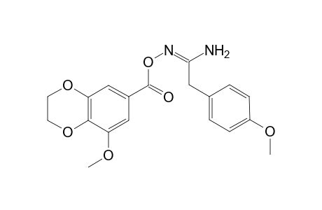 N'-{[(8-Methoxy-2,3-dihydro-1,4-benzodioxin-6-yl)carbonyl]oxy}-2-(4-methoxyphenyl)ethanimidamide
