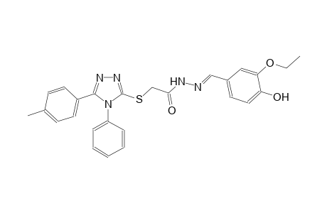 acetic acid, [[5-(4-methylphenyl)-4-phenyl-4H-1,2,4-triazol-3-yl]thio]-, 2-[(E)-(3-ethoxy-4-hydroxyphenyl)methylidene]hydrazide
