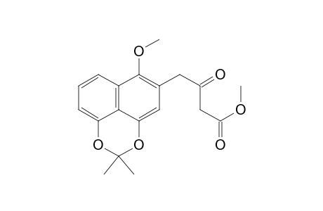 Methyl 6-methoxy-2,2-dimethyl-.beta.-oxonaphtho[1,8-de][1,3]dioxin-5-butanoate