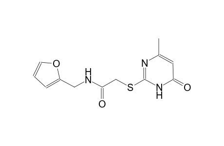 N-(2-Furylmethyl)-2-[(4-methyl-6-oxo-1,6-dihydro-2-pyrimidinyl)sulfanyl]acetamide