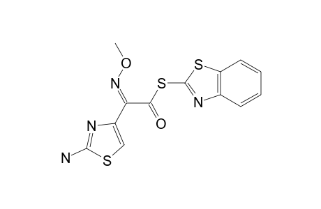 S-2-Benzothiazolyl-2-amino-alpha-(methoxyimino)-4-thiazolethiolacetate