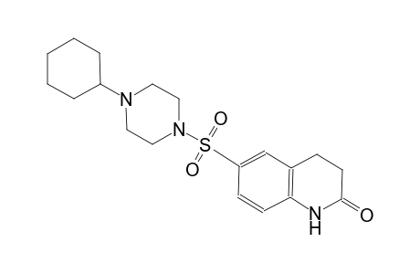 6-[(4-cyclohexyl-1-piperazinyl)sulfonyl]-3,4-dihydro-2(1H)-quinolinone