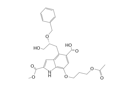 7-[3-(Acetoxypropyl)oxy]-4-[(S)-2-(benzyloxy)-3-hydroxypropyl]-2-(methoxycarbonyl)-1H-indole-5-carboxylic acid