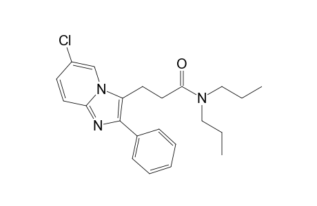3-(6-chloranyl-2-phenyl-imidazo[1,2-a]pyridin-3-yl)-N,N-dipropyl-propanamide