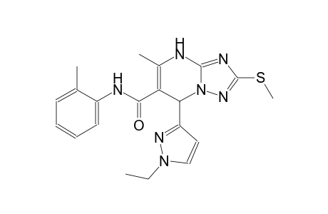 7-(1-ethyl-1H-pyrazol-3-yl)-5-methyl-N-(2-methylphenyl)-2-(methylsulfanyl)-4,7-dihydro[1,2,4]triazolo[1,5-a]pyrimidine-6-carboxamide