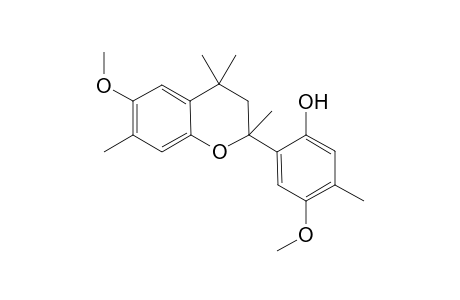 4-Methoxy-2-( 6'-methoxy-2',4',4',7'-tetramethyl-3',4'-dihydro-2H-[1]-benzopyran-2'-yl]-5-methylphenol