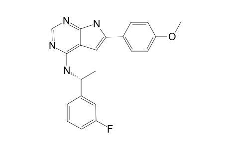 4-[1-(META-FLUOROPHENYL)-ETHANAMINE]-6-(4-METHOXYPHENYL)-7H-PYRROLO-[2,3-D]-PYRIMIDINE