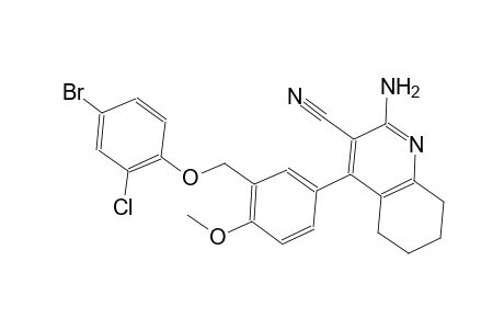 2-amino-4-{3-[(4-bromo-2-chlorophenoxy)methyl]-4-methoxyphenyl}-5,6,7,8-tetrahydro-3-quinolinecarbonitrile
