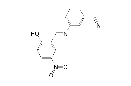 3-([(E)-(2-Hydroxy-5-nitrophenyl)methylidene]amino)benzonitrile