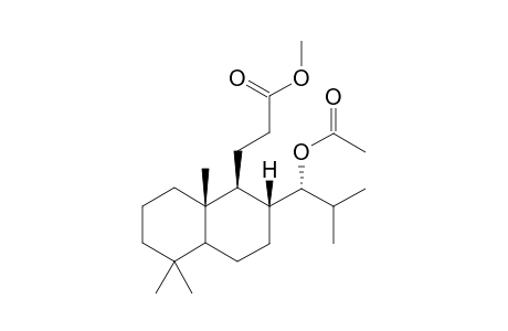 Methyl 14R-acetoxy-13,14-seco-totaran-13-oate