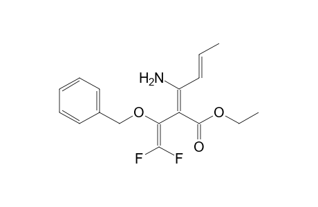 Ethyl 3-Amino-2-(1-benzyloxy-2,2-difluoro-1-vinyl)-2,4-hexdienoate