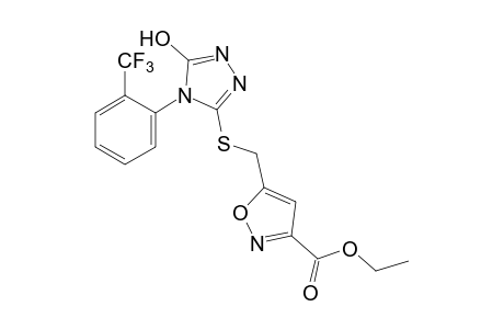 5-{{[5-hydroxy-4-(alpha,alpha,alpha-trifluoro-o-tolyl)-4H-1,2,4-triazol-3-yl]thio}methyl}-3-isoxazolecarboxylic acid, ethyl ester