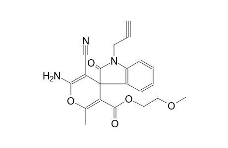 (R)-2-methoxyethyl 2'-amino-3'-cyano-6'-methyl-2-oxo-1-(prop-2-yn-1-yl)spiro[indoline-3,4'-pyran]-5'-carboxylate