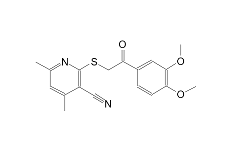 2-{[2-(3,4-dimethoxyphenyl)-2-oxoethyl]sulfanyl}-4,6-dimethylnicotinonitrile