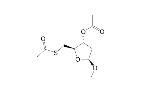 METHYL-3-O-ACETYL-5S-ACETYL-2-DEOXY-D-ERYTHRO-PENTOFURANOSIDE;BETA-ANOMER