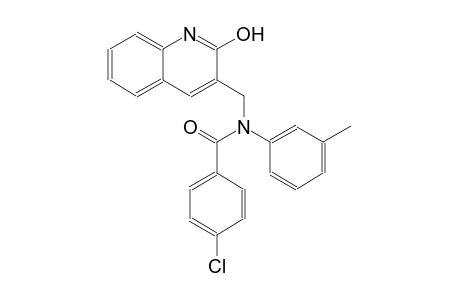 4-chloro-N-[(2-hydroxy-3-quinolinyl)methyl]-N-(3-methylphenyl)benzamide