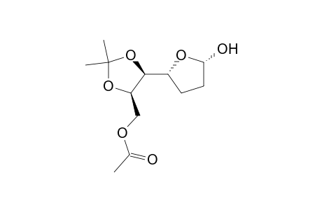 .beta.-D-arabino-Heptofuranose, 2,3-dideoxy-5,6-O-(1-methylethylidene)-, 7-acetate