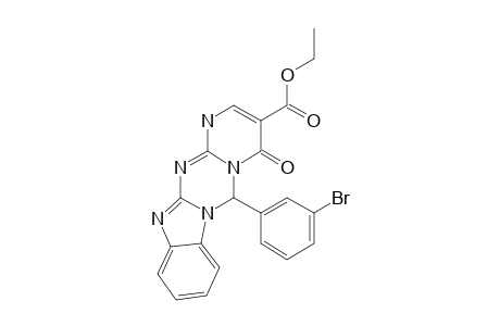 ETHYL-6-(3-BROMOPHENYL)-4-OXO-4,6-DIHYDRO-1(12)(13)H-PYRIMIDO-[2',1':4,5]-[1,3,5]-TRIAZINO-[1,2-A]-BENZIMIDAZOLE-3-CARBOXYLATE