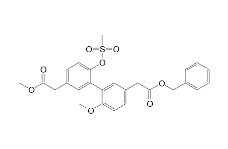 5'-(Benzyloxycarbonylmethyl)-2-methansulfonyloxy-2'-methoxy-5-(methoxycarbonylmethyl)biphenyl