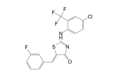 (5Z)-2-[4-chloro-2-(trifluoromethyl)anilino]-5-(3-fluorobenzylidene)-1,3-thiazol-4(5H)-one