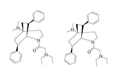 (E)-(7RS,8RS)-(+/-)-2-DIETHYLAMINO-1-(5-DIMETHYLAMINO-7,8-DIPHENYL-2-AZABICYCLO-[3.2.2]-NON-2-YL)-ETHANONE