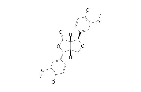 4-TRANS,8-CIS-BIS-(4-HYDROXY-3-METHOXYPHENYL)-3,7-DIOXABICYClO-[3.3.0]-OCTAN-2-ONE