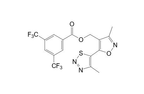 3-methyl-5-(4-methyl-1,2,3-thiadiazol-5-yl)-4-isoxazolemethanol, 3,5-bis(trifluoromethyl)benzoate (ester)