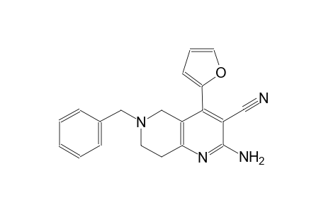 1,6-naphthyridine-3-carbonitrile, 2-amino-4-(2-furanyl)-5,6,7,8-tetrahydro-6-(phenylmethyl)-