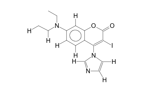 4-IMIDAZOLO-3-IODO-7-DIETHYLAMINOCOUMARIN