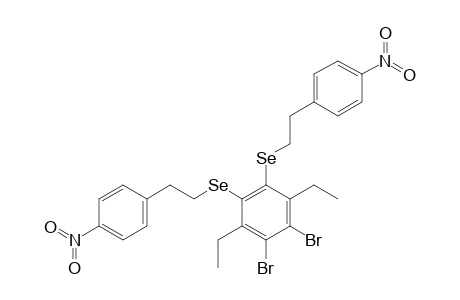 1,2-BIS-(4-NITROPHENETHYLSELENO)-3,6-DIETHYL-4,6-DIBROMOBENZENE