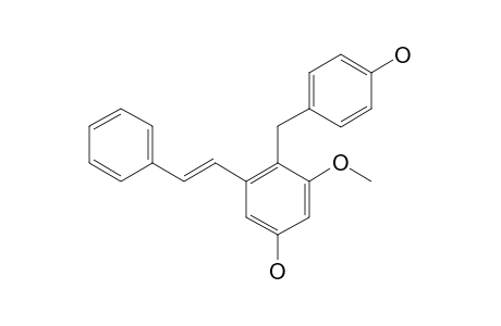 (E)-5'-HYDROXY-2'-(4-HYDROXYBENZYL)-3'-METHOXYSTILBENE