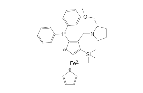 (S)-1-Dimethylphosphanyl-2-[(2-methoxymethylpyrrolidin-1-yl)methyl]-3-trimethylsilylferrocene