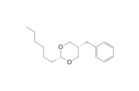 cis-5-(Phenylmethyl)-2-n-hexyl-1,3-dioxane
