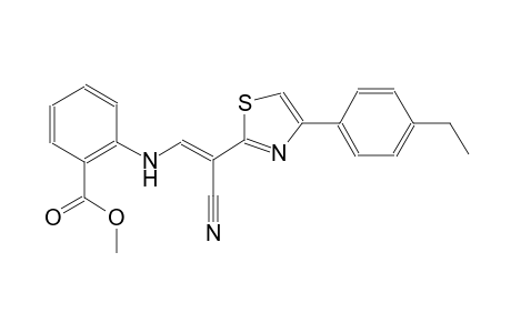 methyl 2-({(E)-2-cyano-2-[4-(4-ethylphenyl)-1,3-thiazol-2-yl]ethenyl}amino)benzoate