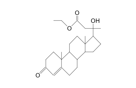 3-Keto-20R-hydroxy-23-norchol-4-en-24-oic acid, ethyl ester