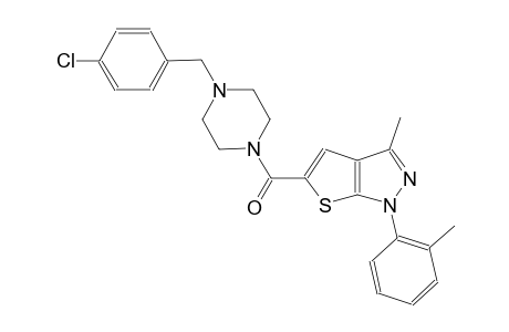 5-{[4-(4-chlorobenzyl)-1-piperazinyl]carbonyl}-3-methyl-1-(2-methylphenyl)-1H-thieno[2,3-c]pyrazole