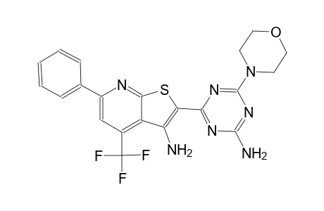 2-(4-amino-6-morpholin-4-yl-1,3,5-triazin-2-yl)-6-phenyl-4-(trifluoromethyl)thieno[2,3-b]pyridin-3-amine