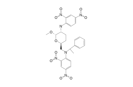 METHYL-2,3,4,6-TETRADEOXY-2-(2,4-DINITROPHENYLAMINO)-6-{[2,4-DINITROPHENYL-(1R)-PHENYLETHYL]-AMINO}-alpha-D-ERYTHRO-HEXAPYRANOSIDE