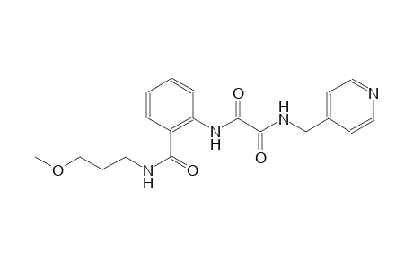 ethanediamide, N~1~-[2-[[(3-methoxypropyl)amino]carbonyl]phenyl]-N~2~-(4-pyridinylmethyl)-