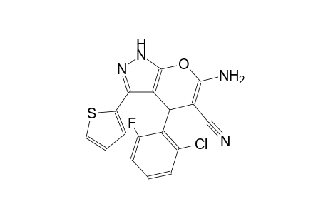 6-Amino-4-(2-chloro-6-fluoro-phenyl)-3-(2-thienyl)-2,4-dihydropyrano[2,3-c]pyrazole-5-carbonitrile
