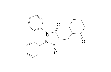 1,2-diphenyl-4-[(2-oxocyclohexyl)methyl]-3,5-pyrazolidinedione
