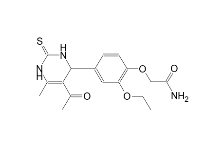 2-[4-(5-acetyl-6-methyl-2-thioxo-1,2,3,4-tetrahydro-4-pyrimidinyl)-2-ethoxyphenoxy]acetamide